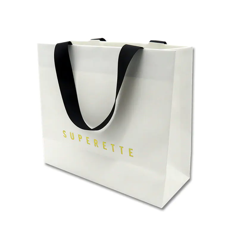 reusable medium size paper bags paper for gift shopping