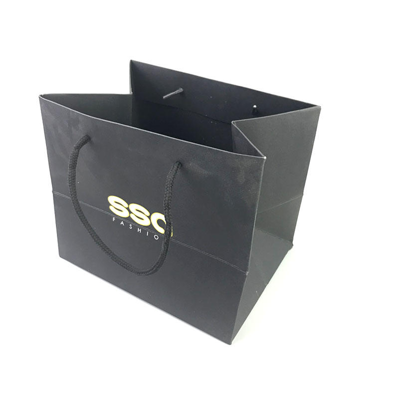 printed paper bags with gold logo print for sale Welm