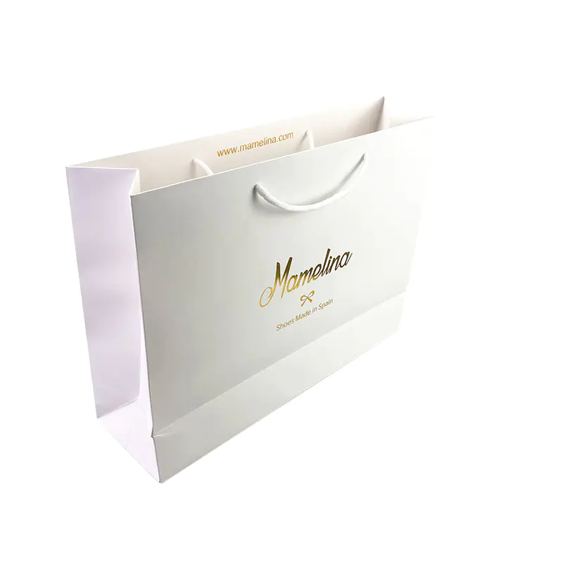 printed paper bags with gold logo print for sale Welm