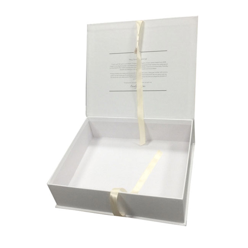 Welm cardboard magnetic closure box with ribbon for gift-6