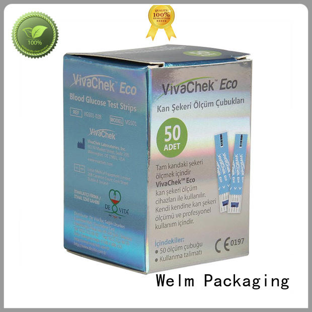 Cardboard packaging box  for blood glucose test strips