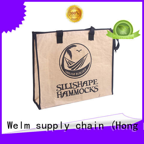 Black pp woven handle shopping kraft paper bag