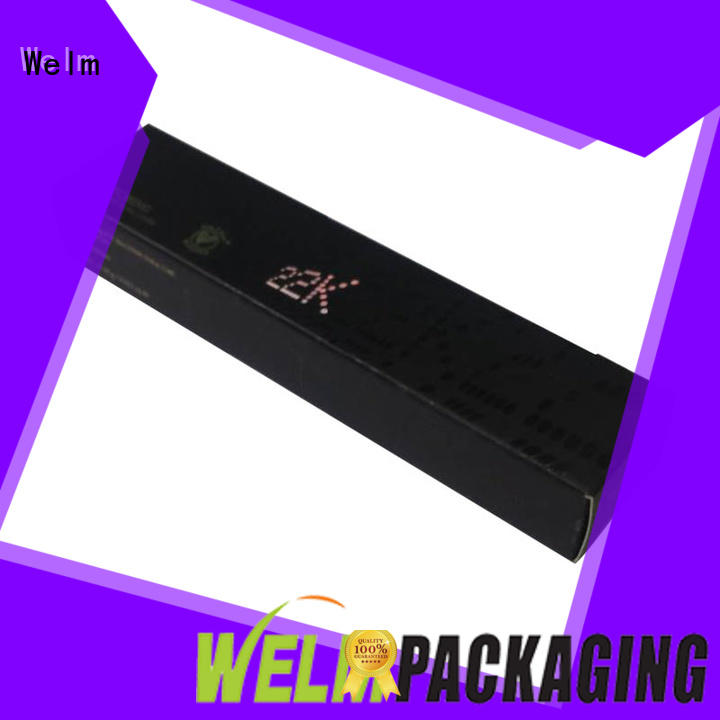 Welm perfume printed cosmetic boxes supplier for lip stick