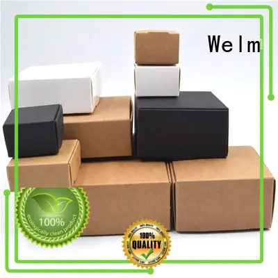 Welm standard custom printed boxes with pvc window for sale