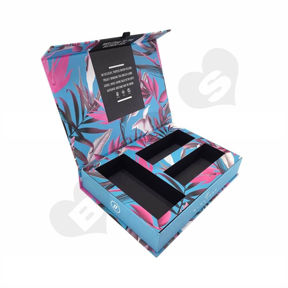 Custom eyewear box printed magnet box packaging gift box with magnetic lid with EVA foam insert