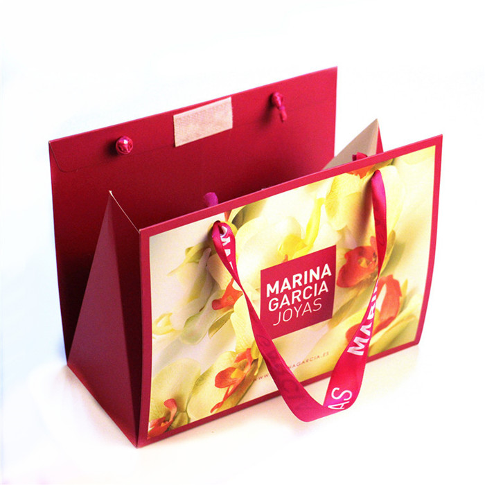 Welm logo brown paper carrier bags suppliers for gift shopping-3