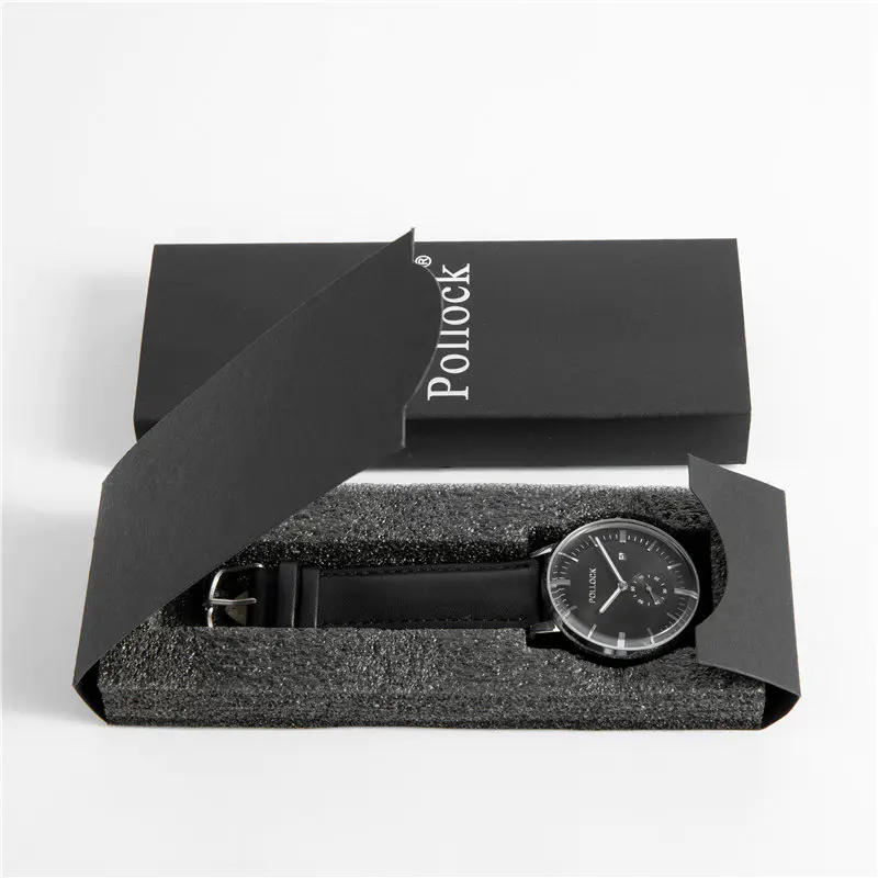 Fashion Style Black Paper Gift Watch Box with Custom Logo