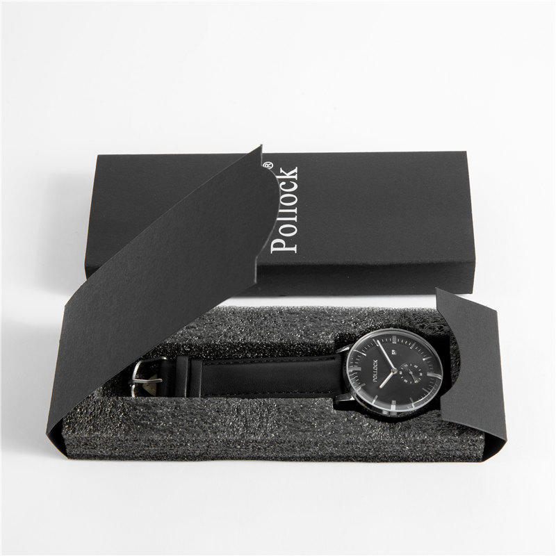 Fashion Style Black Paper Gift Watch Box with Custom Logo