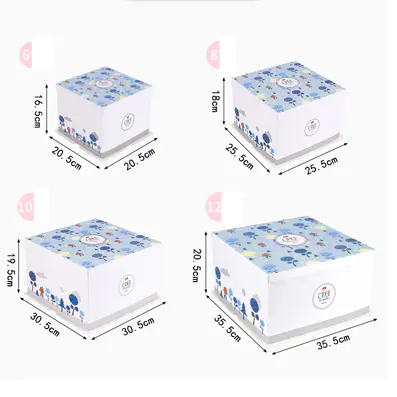 Custom Printing Tall Birthday Cake Paper Box