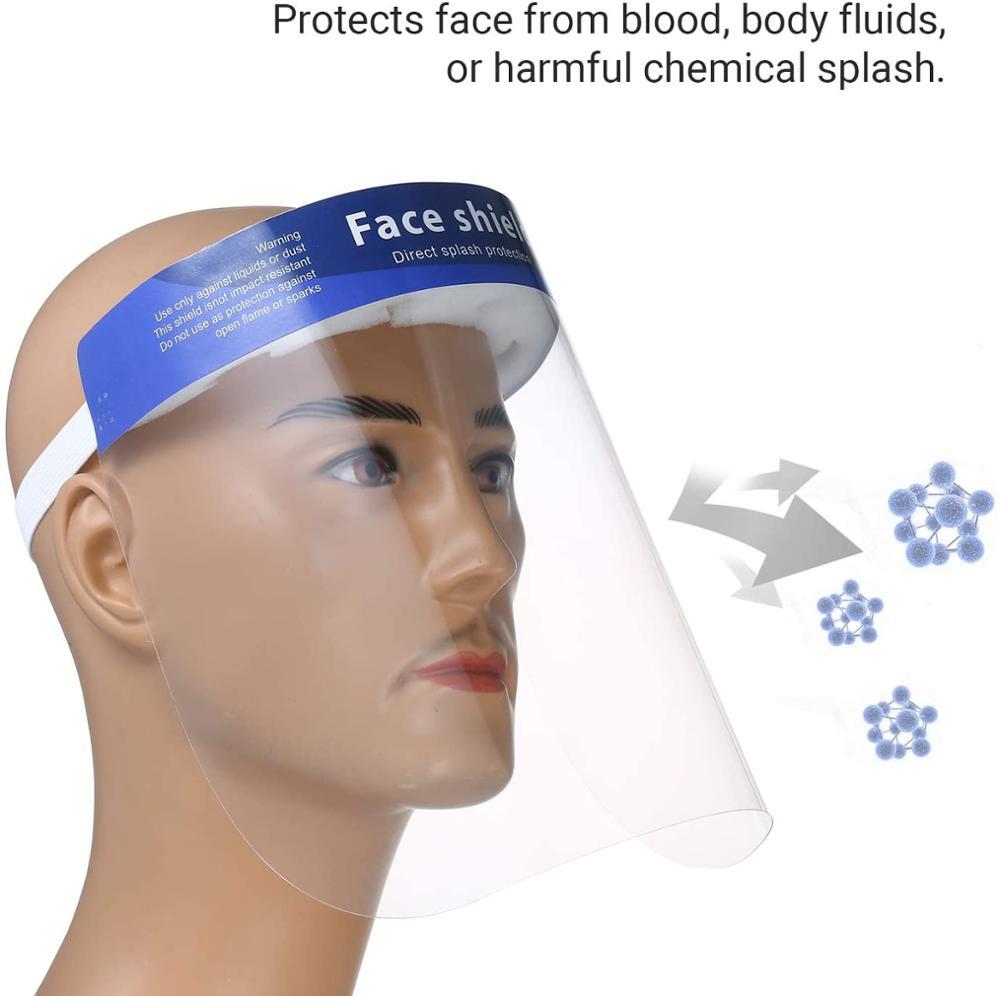 Anti-splash transparent hood head-mounted removable isolation cap full face protective mask