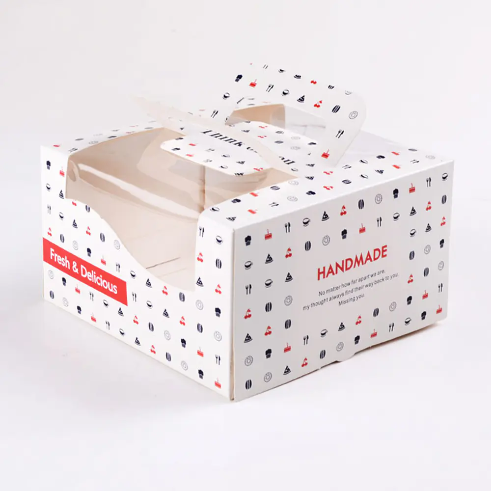 Custom Decoration Personal Birthday Cake Box With Handle