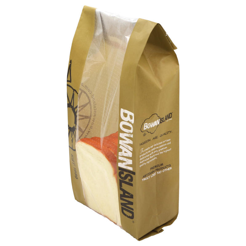Custom Design Printed Kraft Paper Bread Bag With Window