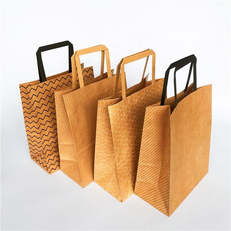 Kraft paper bags with handles