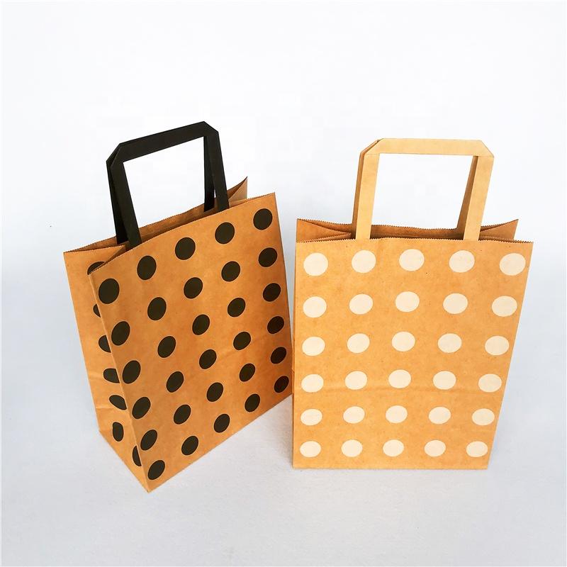 120gsm flat paper handles brown craft paper bag