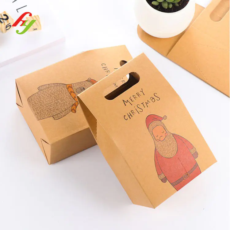 Custom 350g Brown Biodegradable Kraft Paper Bag For Food