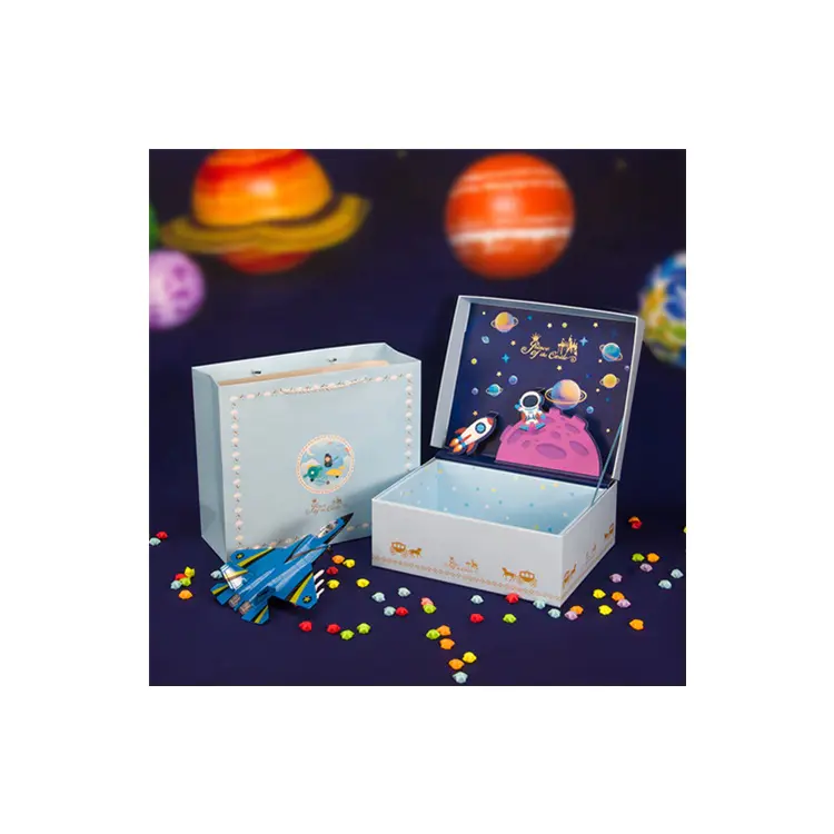 Decorative Package Children Birthday Gift Paper Boxes Packaging Magnetic Box