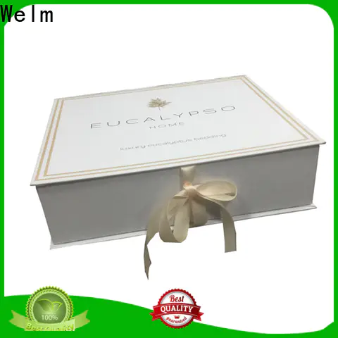 Welm packaging magnetic gift boxes with ribbon for business for gift