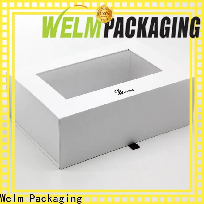 Welm gift custom packaging with red vinyl sticker for food