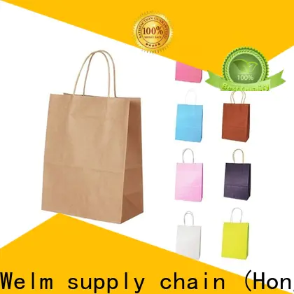 Welm black printed paper bags wholesale manufacturers for sale