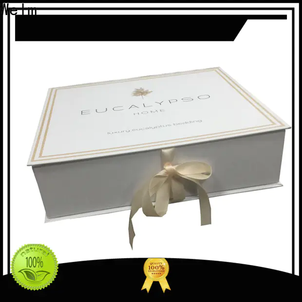 high-quality gift box with ribbon closure recycle windows for sale