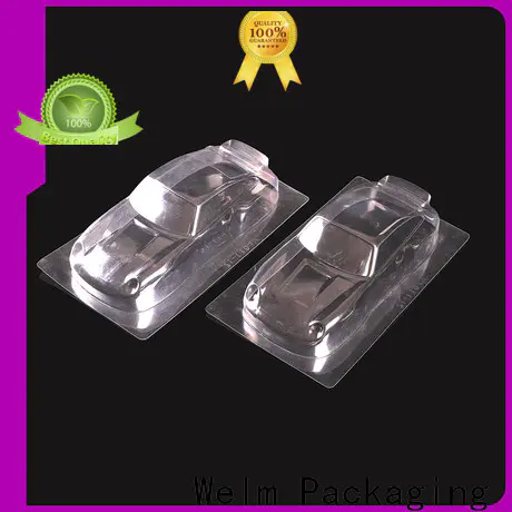 Welm plastic retail packaging tray for cosmetics and toy