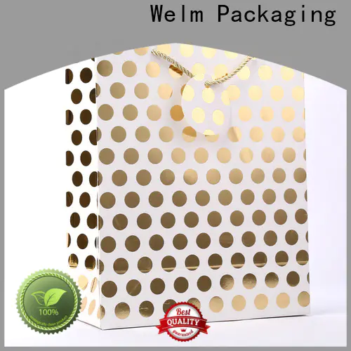 Welm premium where to buy plain paper bags with die cut handle for gift shopping