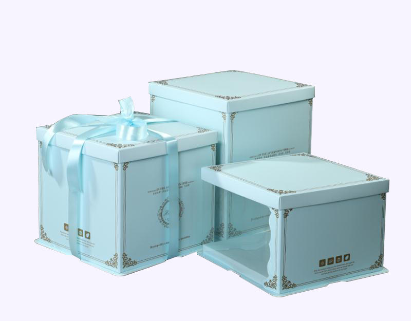 Luxury Transparent Packaging Boxes Clear PVC Cake Box