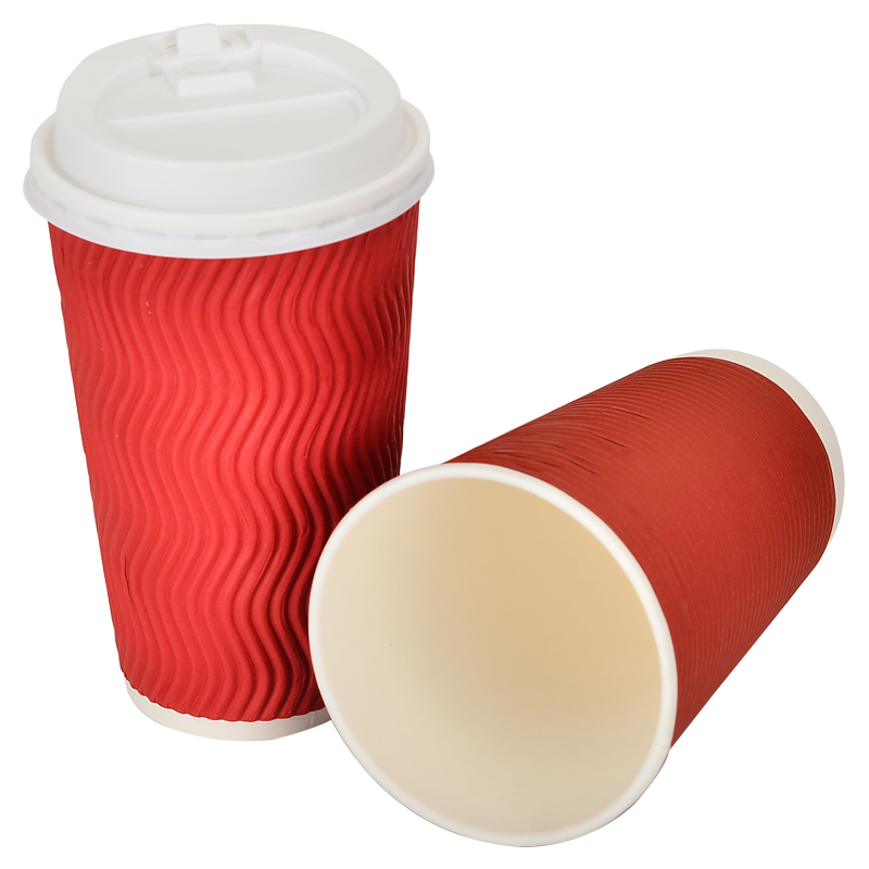Custom paper cup,hot paper cup,disposable ripple wall paper coffee cup