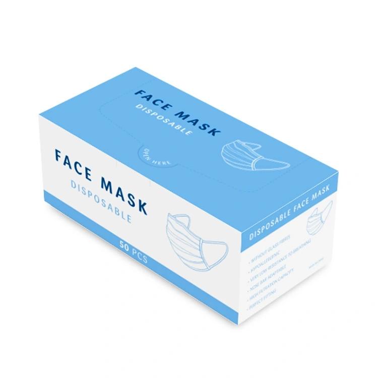 Custom  Face Masks Box Disposable Medical Mask Box