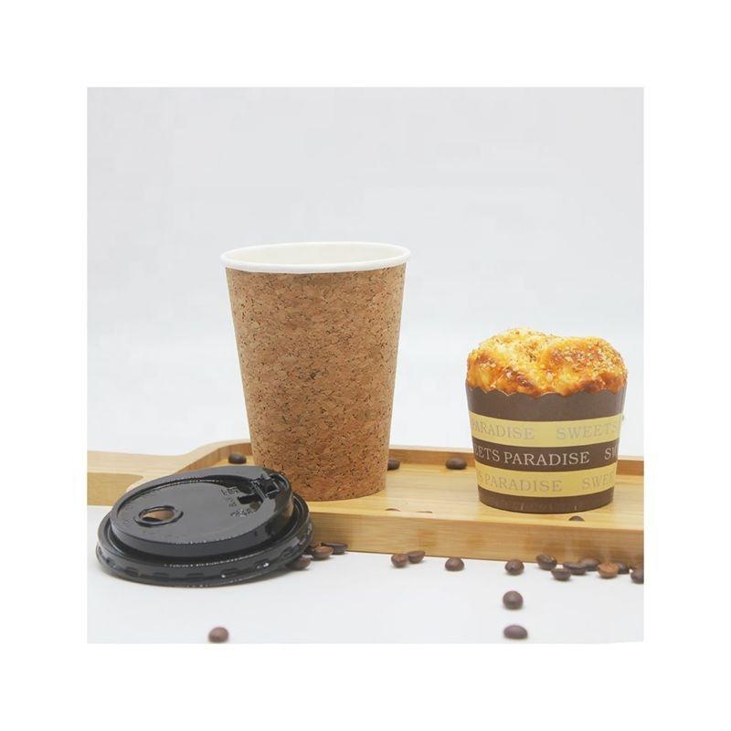 8oz 12oz 16oz 22oz 24oz Custom cork premium coffee disposable thickened cork paper cup