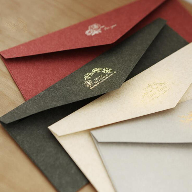 Custom Foil Stamping Greeting Gift Card Paper Envelope