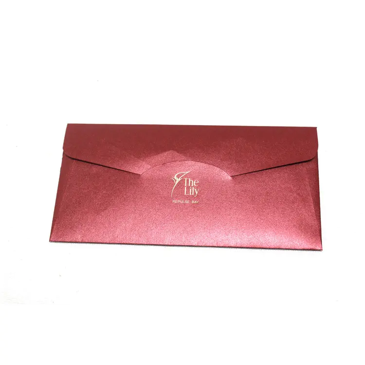 Chinese red bags packet set card printing Golden Stamped Die-Cut Shape Design Customized.