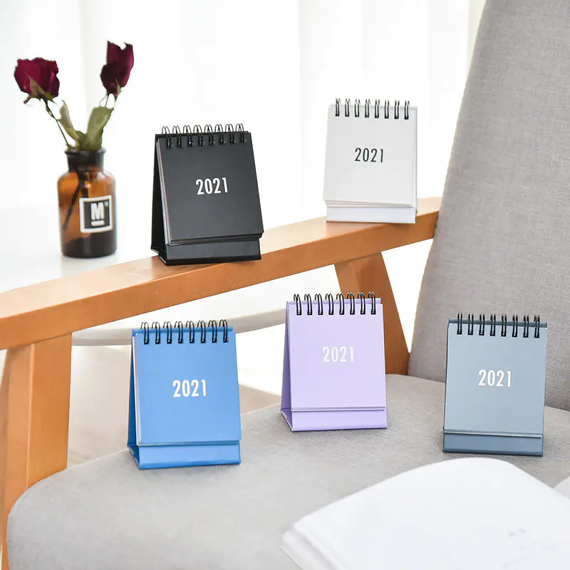 Custom Design Printing Mini Small Size Colorful  Desk Table Paper Calendar