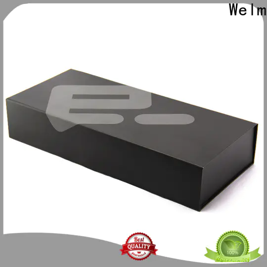 Welm magnetic box packaging with ribbon for necklace