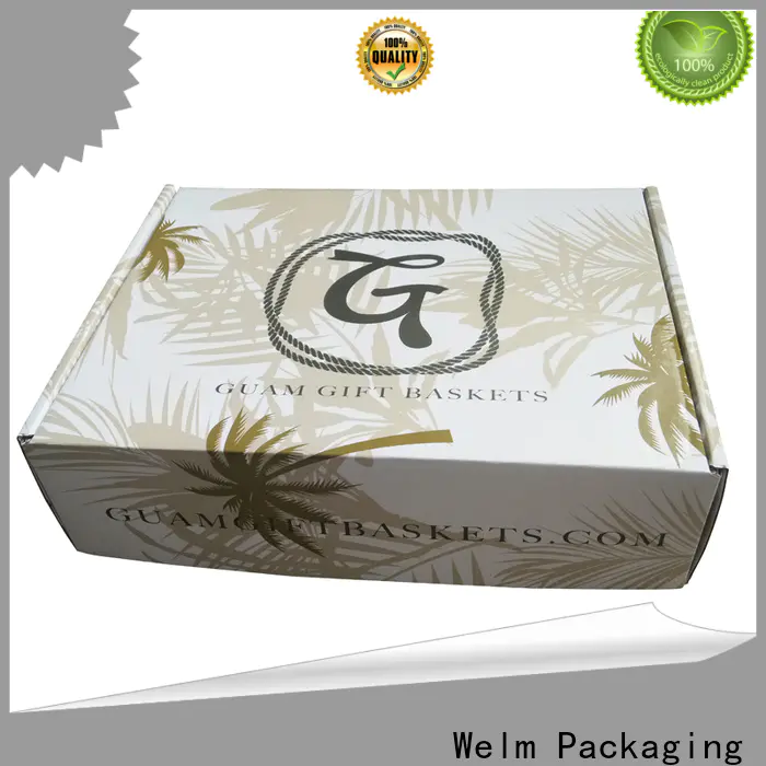 Welm high-quality box carton packaging with hot satmp logo for ear ring