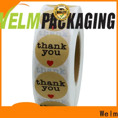 Welm label small sticky labels glossy laminated label for bottle