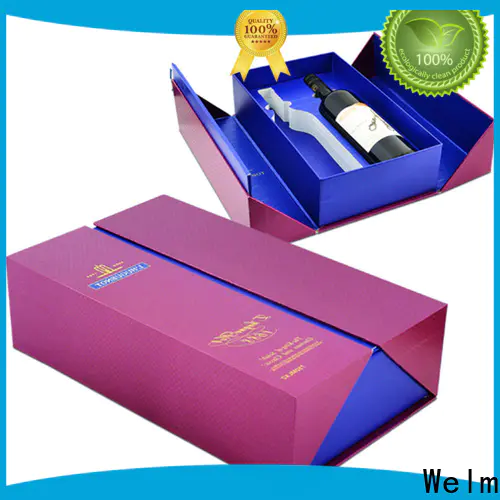 Welm hot stamp logo box packaging handmade for necklace