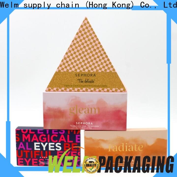 Welm packing custom printed shipping boxes wholesale with pvc window for sale