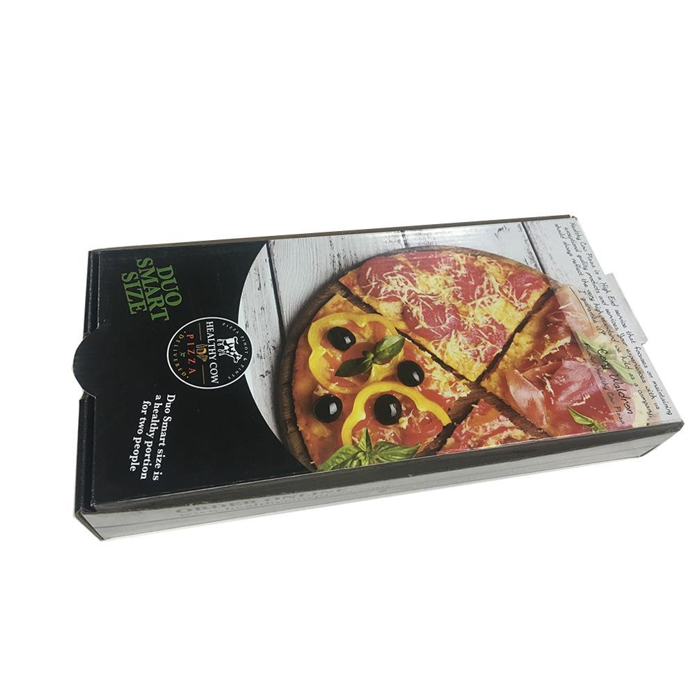 HK Food grade flute corrugated custom printed size caja para pizza design cardboard carton pizza box
