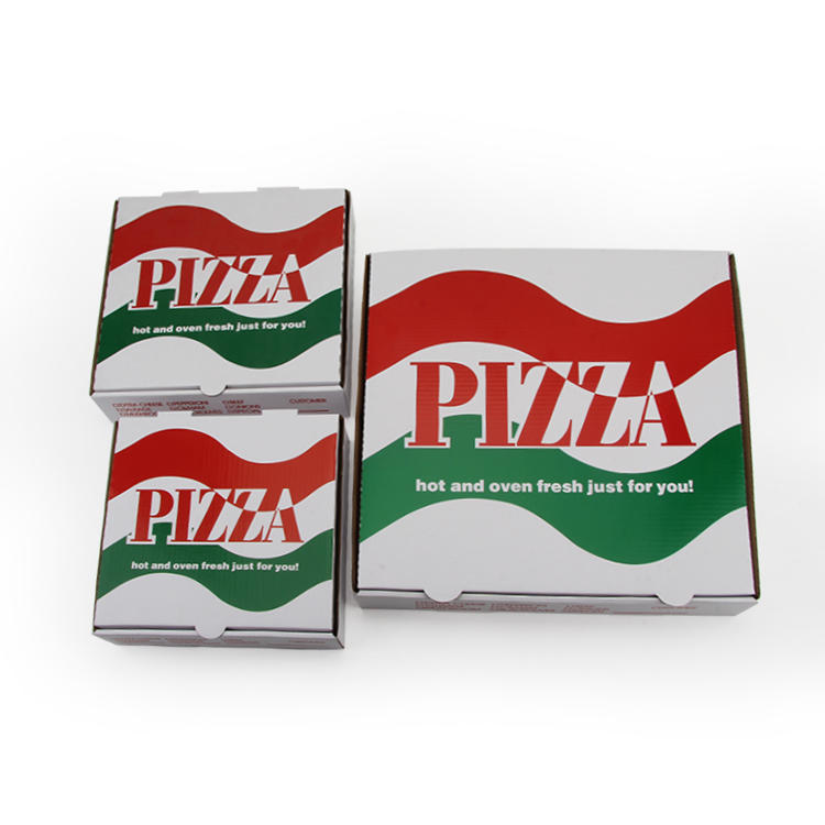 China HK factory High Quality custom Logo Paper pizza box custom printed Corrugated Pizza Box with colorful printing