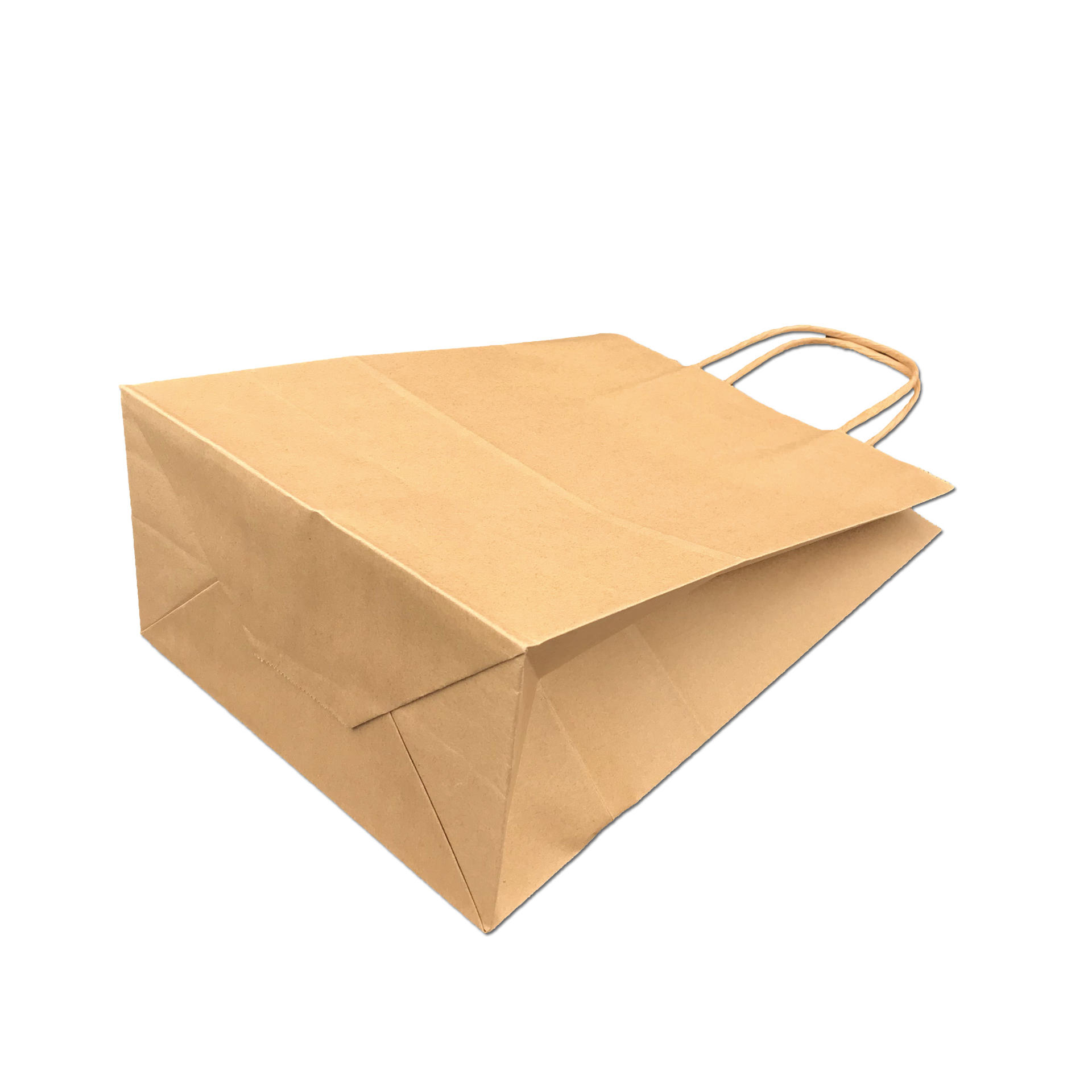 HK Manufacturers Custom Printing Coffee Brand Food Grocery Shopping Carry Packaging Recycled Brown Kraft Paper Bags