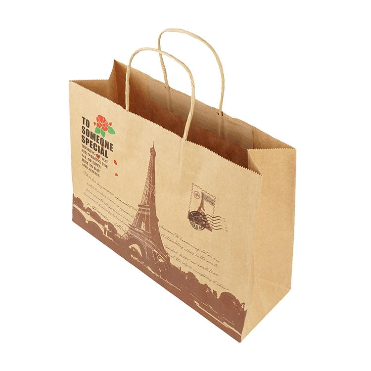 Hong Kong local Kraft paper bag take-out paper bag food paper bag strength supplier