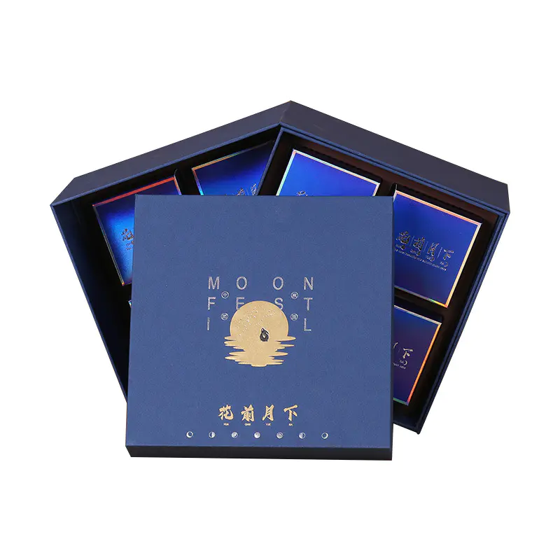 Hong Kong supplier customized high-end logo printed moon cake box