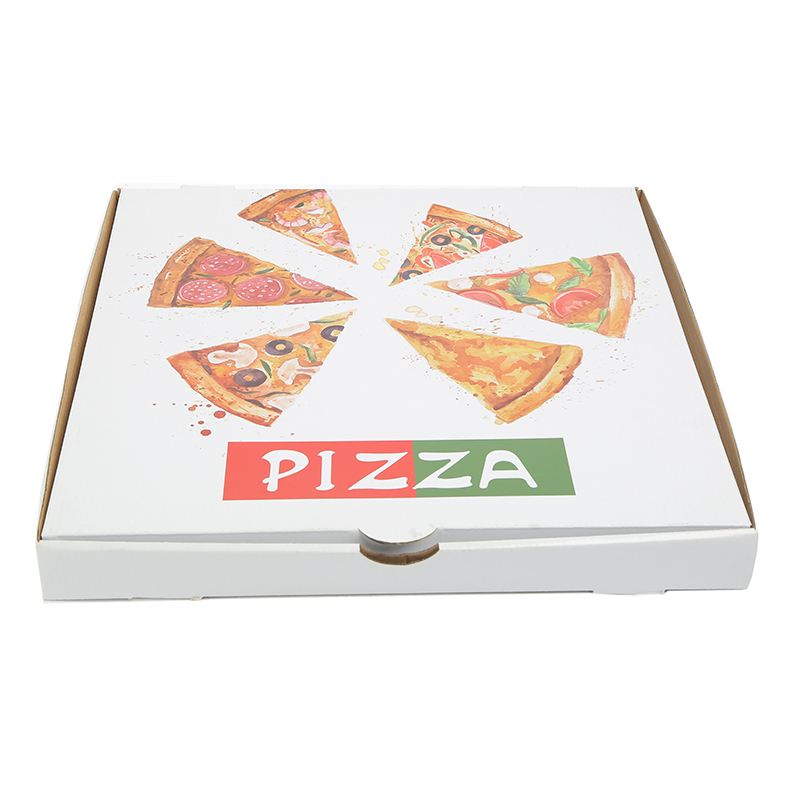 Hong Kong Wholesale 8 9 10 11 12 13 14 16 18 24 Inch Pizza Carton Boxes Custom Logo Printed Corrugated Kraft Packaging Pizza Box