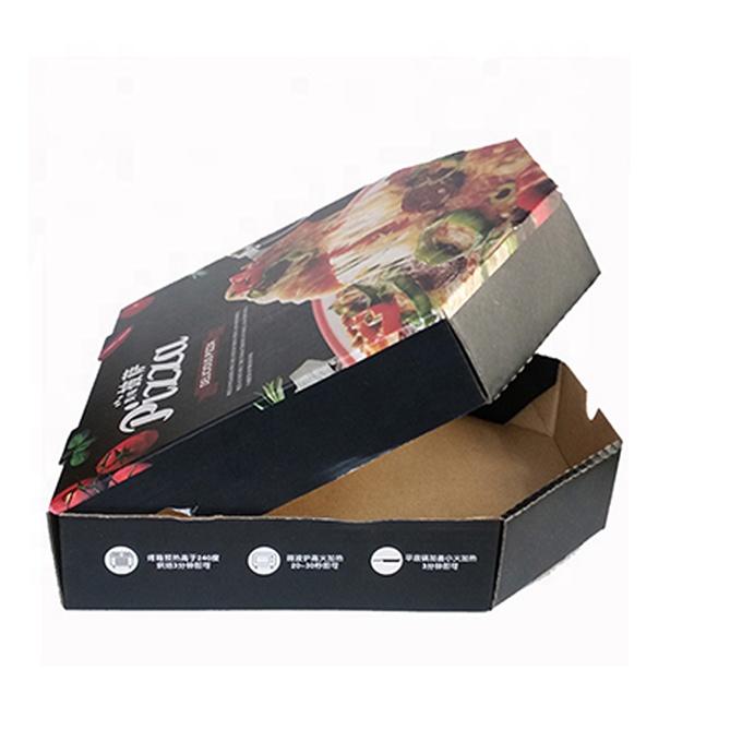 Hong Kong Wholesale Custom Design printed Round  Recyclable Corrugated  Kraft paper Delivery  Hamburger Take Out Pizza  Box for Food