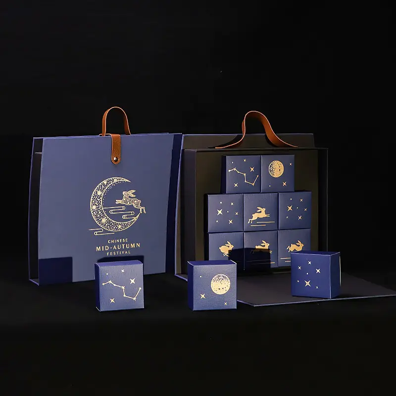 Hong Kong Custom Wholesale Biodegradable Surprised 4/6/8 Layers  Cardboard Paper Packaging Mid Autumn Festival Moon Cake Box