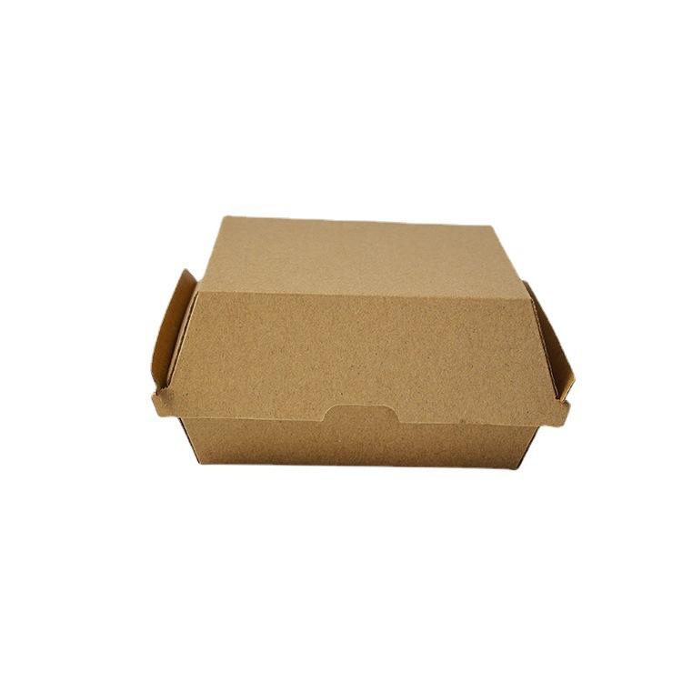 Custom Logo Biodegradable Bakery Lunch Takeaway Food Hamburger Containers Packaging Corrugated Paper Burger Box for Eat