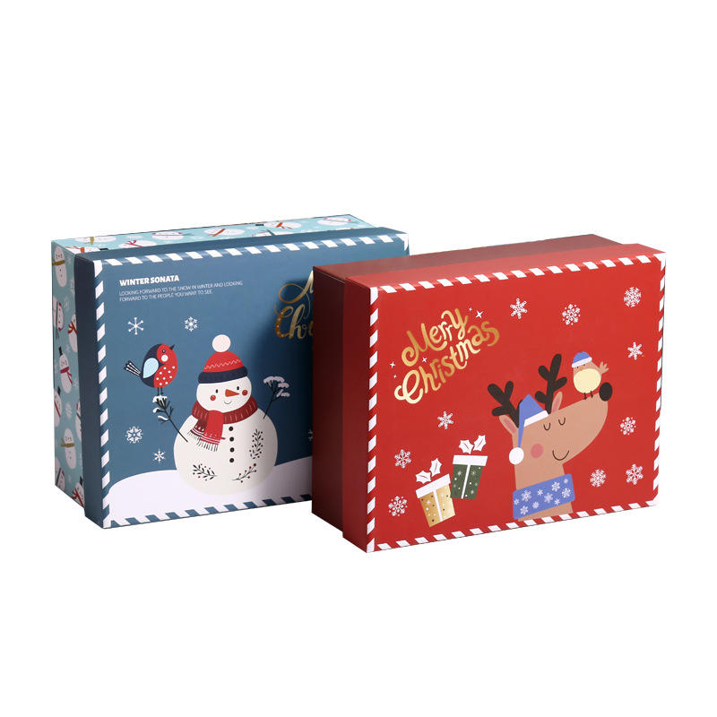 Custom Christmas unique packaging luxury glitter box square chocolate perfume sock ring treasure candle jars gift paper box
