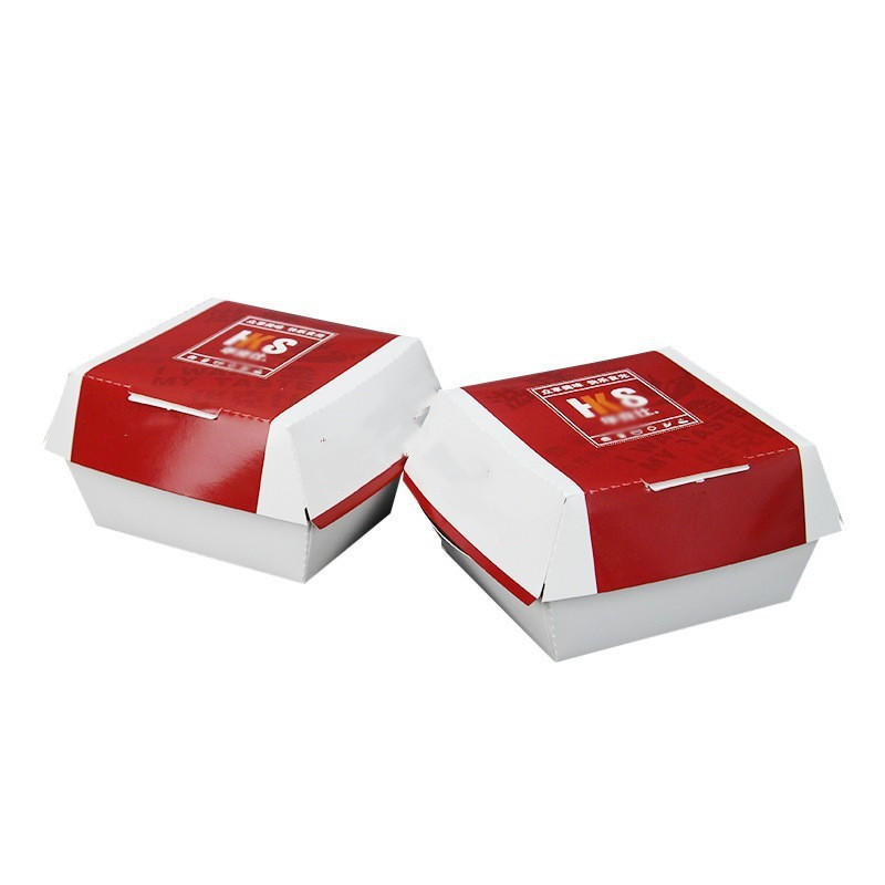 Custom wholesale hot dog lunch pizza pastry sushi food takeaway box paper folding package takeaway burger box custom logo