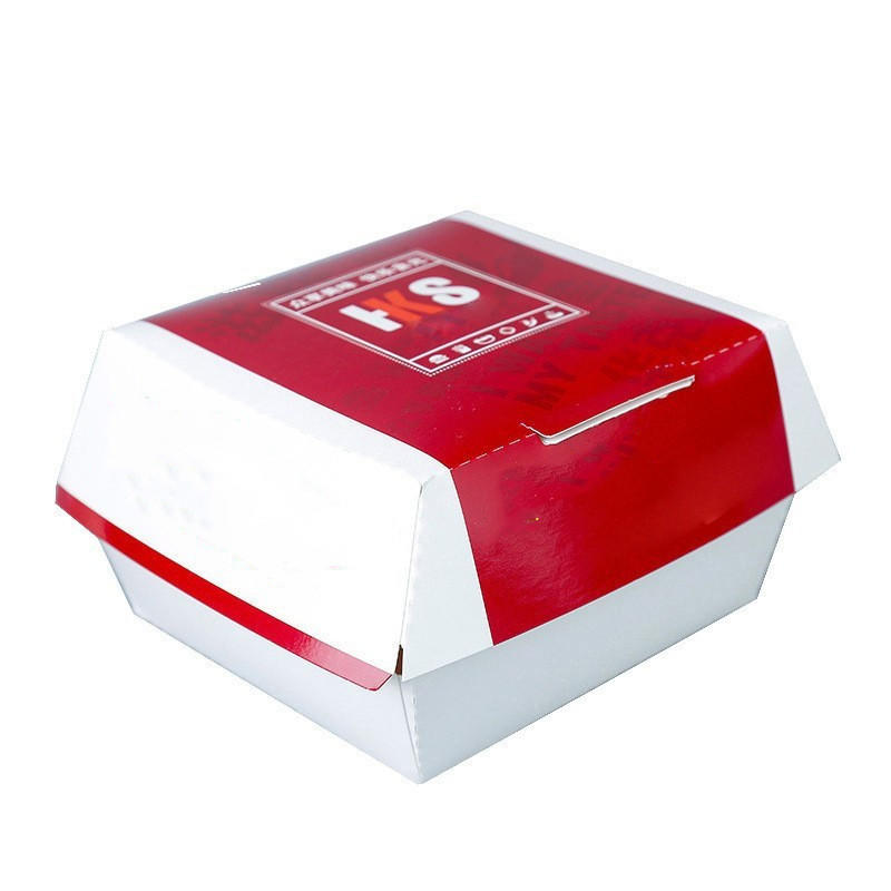 Custom wholesale hot dog lunch pizza pastry sushi food takeaway box paper folding package takeaway burger box custom logo